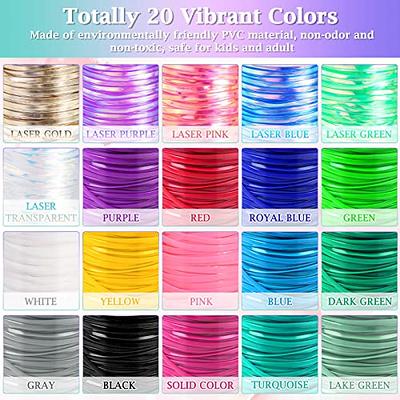 DIY 20 Colors Lanyard String Durable Non-toxic Plastic Lacing Cord