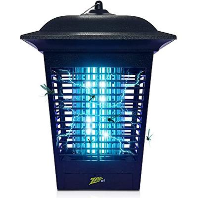  BLACK+DECKER Bug Zapper Electric Lantern with Insect Tray,  Cleaning Brush, Light Bulb & Waterproof Design for Indoor & Outdoor Flies,  Gnats & Mosquitoes Up to 625 Square Feet- 2 Pack 