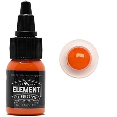 ELEMENT TATTOO SUPPLY - Vivid Orange Tattoo Ink - 1oz Bottle for