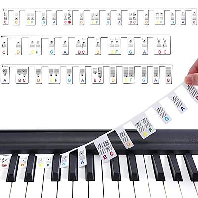 2 Pcs 88 Keys Removable Piano Key Labels Piano Keyboard Stickers