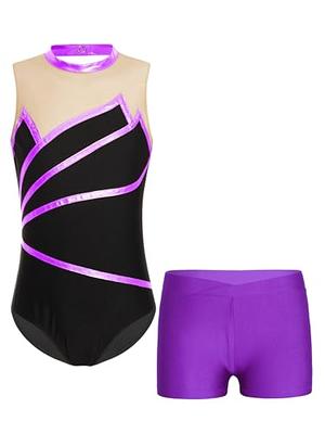 CHICTRY Kids' Girls' 2 Piece Activewear set Strappy Sport Bra and Booty  Short for Dancing Tumbling Athletic Gymnastics