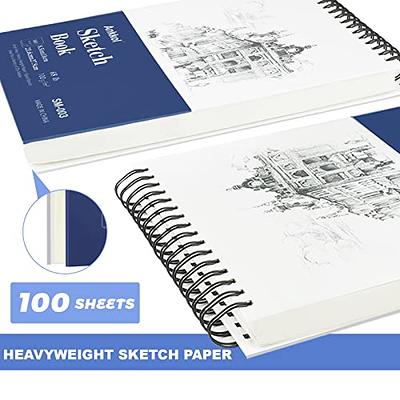 5.5 x 8.5 Sketchbook - Mini Sketch Book - 100 Sheets (68 lb/100gsm) Sketch  Pad, Acid-Free Drawing Paper Top Spiral Sketchpad for Dry Media - Yahoo  Shopping