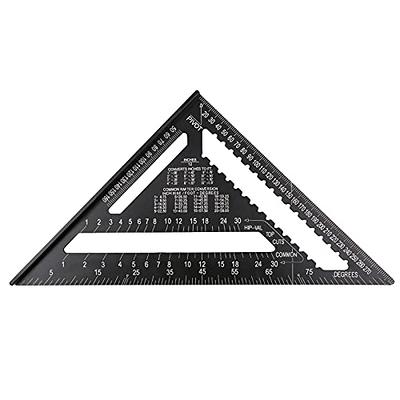 ASNOMY 7 Inch & 12 Inch Imperial Triangle Ruler, Blue Triangle Ruler Rafter  Square Protractor, High Precision Aluminum Alloy Triangle Ruler,Layout  Measuring Tool for Engineer Carpenter - Yahoo Shopping