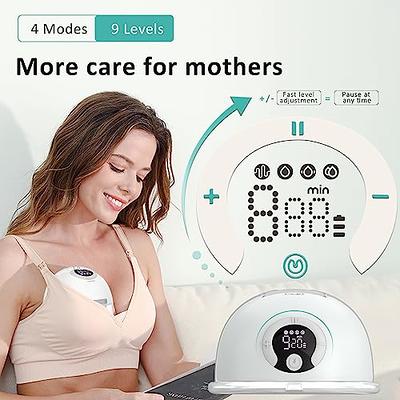  MomMed Wearable Breast Pump, S21 Portable Hands-Free  Electric Breast Pump, Painless Breastfeeding Breast Pump Can Be Worn in-Bra