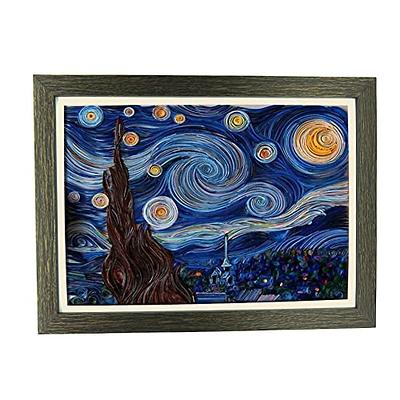 Paper Filigree Painting Kit Van Gogh Starry Night Paper Quilling Artwork  Full Set of Material Package Paper Quilling DIY Handmade Paper Painting Art