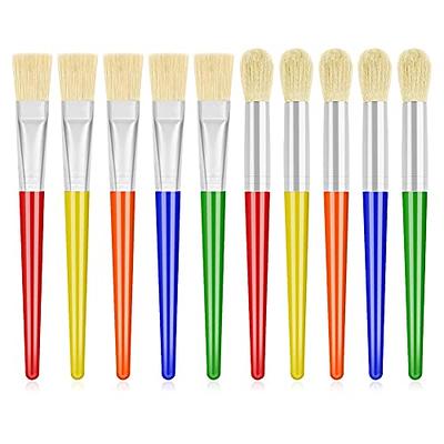 2 inch paint brush, flat paint brush professional paint tool with plastic  handle. 10pcs pack