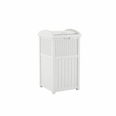 Quick Look at the Suncast 33 Gallon Outdoor Trash Can, Resin Outdoor Trash  Hideaway with Lid 