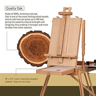 U.S. Art Supply 38 Tabletop Wooden H-Frame Studio Easel Adjustable