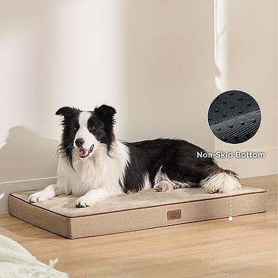 A Dogs Life Taupe Shag Orthopedic Crate Mat Dog Bed