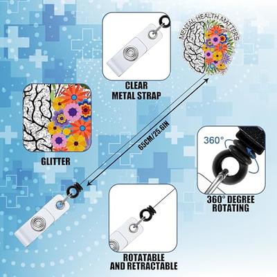 Brain Badge Reels, Glitter Badge Reel, Cute Badge Reel, Medical Badge Reel,  Nurse Badge Reel, Retractable ID Holder 