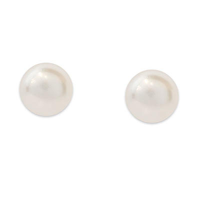 Shop Mikimoto 7MM White Cultured Akoya Pearl & 18K White Gold Stud Earrings  | Saks Fifth Avenue