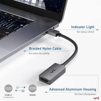  uni USB C to HDMI Cable for Home Office 6ft (4K@60Hz), USB Type  C to HDMI Cable, Thunderbolt 4/3 Compatible with iPhone 15 Pro/Max, MacBook  Pro/Air 2023, iPad Pro, Surface Book