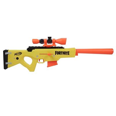 NERF Fortnite BASR-R Bolt Action Blaster -- Includes 3 Bush Targets,  Removable Scope, Removable 6-Dart Clip, 6 Official Elite Darts (  Exclusive)