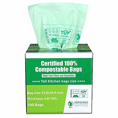 Simply Bio 13 Gal. 1 Mil Compostable Trash Bags with Drawstring  Eco-Friendly Heavy-Duty (30-Count) SB-13GAL-D-30PK - The Home Depot