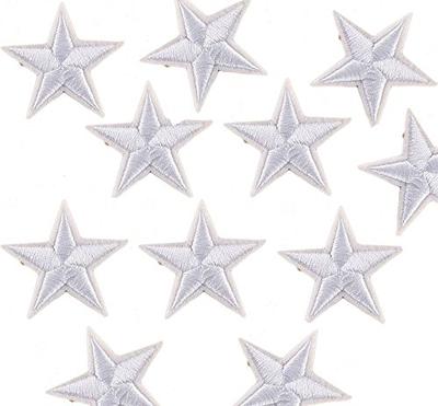 Star Embroidered Applique Black Iron On Patch