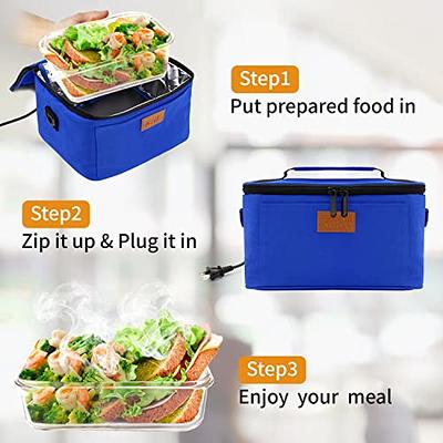 Portable Oven, 110V Portable Food Warmer Personal Portable Oven Mini  Electric Heated Lunch Box for Reheating & Raw Food Cooking in Office,  Travel