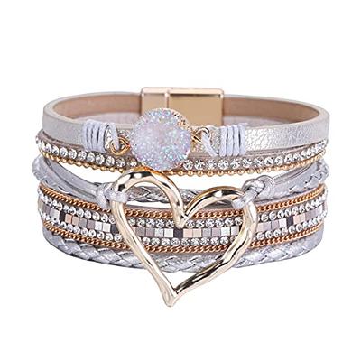 Adjustable Hammered for Bangle Women Cuff Yahoo Bracelets Bracelet - Shopping Gold Wide LILIE&WHITE Chunky Bracelet Cuff