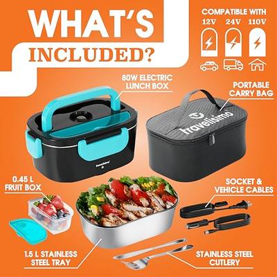 Electric Lunch Box 3-in-1 Portable Food Heater for Car & Home 60W Warms  Flexible