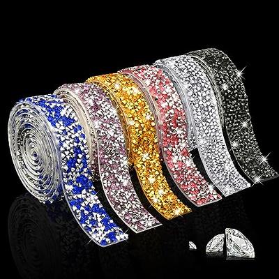 3 Rolls 3 Yards Self Adhesive Crystal Rhinestone Ribbon Rhinestones Sticker  Car Decoration Sticker DIY Bling Ribbon Stickers Rhinestone Tape Roll With  2 Mm Rhinestones For Crafts Phone Car Decorations