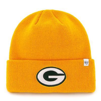 Youth Green Green Bay Packers Jacquard Cuffed Knit Hat with Pom