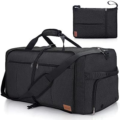 CANWAY 65L Travel Duffel Bag, [New Version] Foldable Large Duffle Bag with  Shoes Compartment | Weekender Bag for Men & Women, Waterproof & Tear