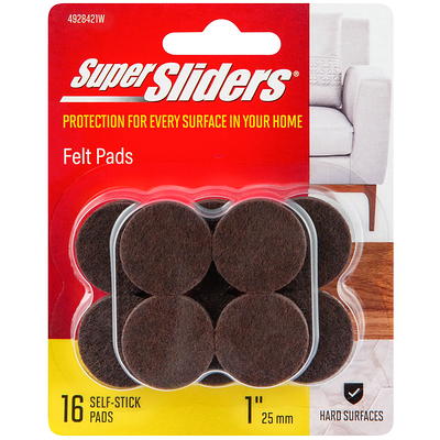 Scotch 16-Pack 1-in Brown Square Felt Furniture Pads in the Felt Pads  department at