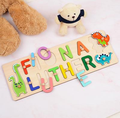 Personalized Name Puzzle With Pegs, Wooden Personalized Toy