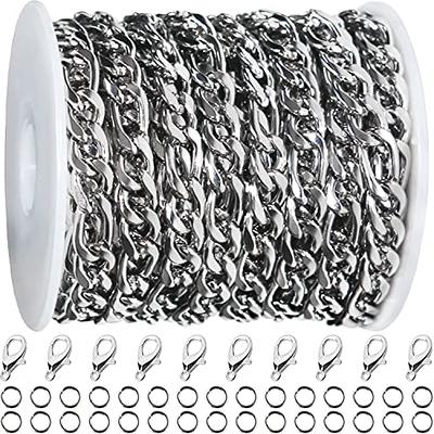 Jishi 16ft Figaro Chain Roll 6mm Silver Stainless Steel Necklace Chain for  Jewelry Making,DIY Mens&Womens Necklace Bracelet Crafts Supplies  Findings,Metal Figaro Link Chain w/Lobster Clasps,Jump Rings - Yahoo  Shopping