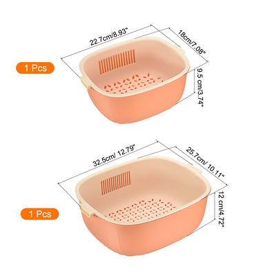 Unique Bargains Food Strainer And Kitchen Colander Set Plastic