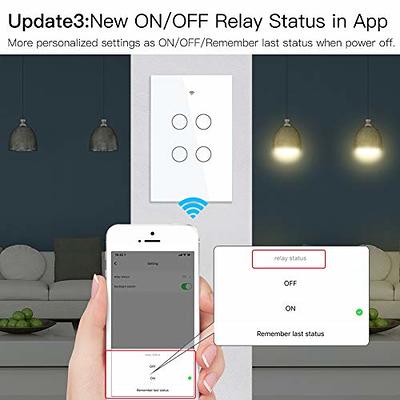 WiFi Wall Light Switch Smart Life/Tuya APP Remote Control Works