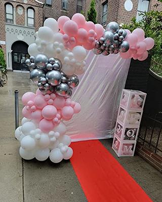 Gray White Silver Balloon Garland Arch Kit for Wedding, Birthday Party,  Backdrop Decorations, Bridal Shower