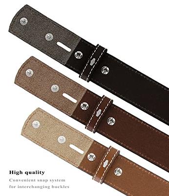 38mm Full Grain Veg Tan Leather Belt With Detachable Buckle - 1 5