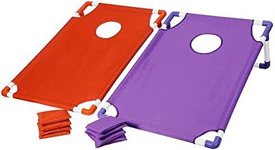 3X2 ft Portable Collapsible PVC Framed Cornhole Set with 8 Bean