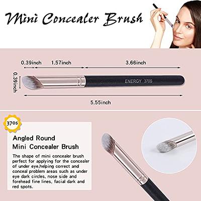 ENERGY Angled Flat Concealer Brush Under Eye Concealer Nose Contour Brush  for Bronzer Liquid Foundation Cream