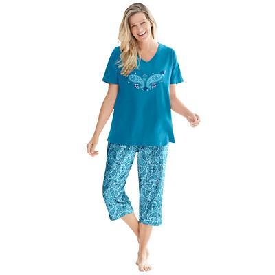 Plus Size Women's 2-Piece Capri PJ Set by Dreams & Co. in Evening Blue Fair  Isle (Size 3X) Pajamas - Yahoo Shopping