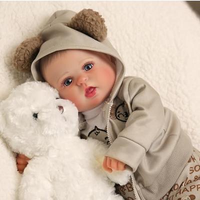  SCOM Lifelike Reborn Baby Dolls - 18-Inch Real Baby Feeling  Realistic-Newborn Baby Dolls, Full Body Vinyl Anatomically Correct Baby  Dolls, Real Life Baby with Feeding Toy & Gift Box for Kids