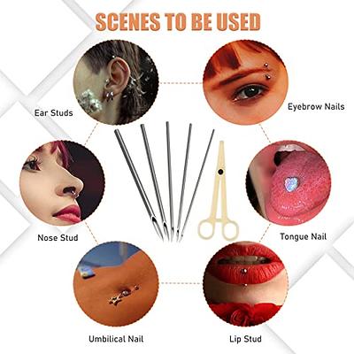 50 Pcs Ear Nose Piercing Needles -NAQASE Body Piercing Needles