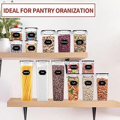 Airtight Food Storage Containers with Lids, Clear Pantry Canister Set for  Kitchen Organization, Stackable Organizers for Food, BPA Free Plastic