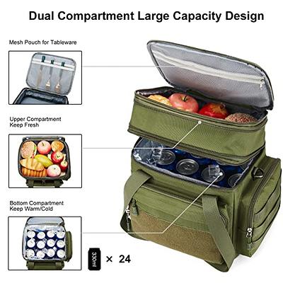 Gafetrey Large Tactical Lunch Box for Men, Insulated Lunch Bag