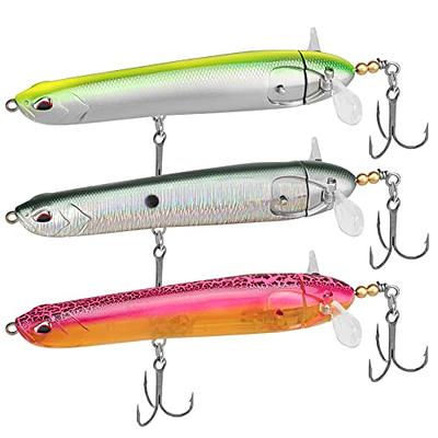 Topwater Lures, JAZALIC Propellers Fishing Lure with Three-Pronged Hooks  and Ring, Floating Minnow Bass Bait Top Water Pencil Plopper Lures  Freshwater Or Saltwate R (4.3 in, 0.85oz) - Yahoo Shopping
