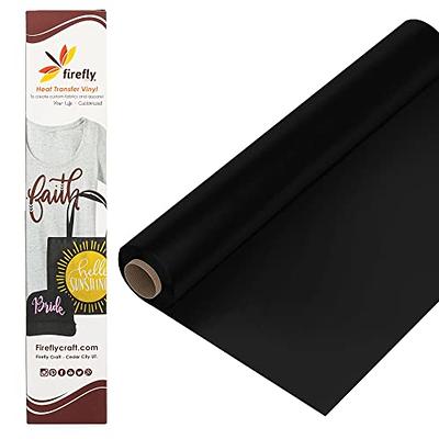 HTV Vinyl Rolls Black and Red Heat Transfer Vinyl - 12 x 8ft HTV Vinyl for  Shirts