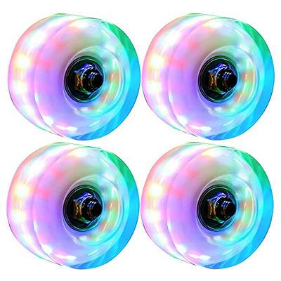 4pcs Luminous Light Up Roller Skate Wheels with Bearings Roller Skates  Accessories