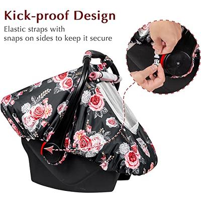 Car Seat Canopy- Cotton Baby Car Seat Covers has Peep Windows and  Breathable Mesh( Carrying Pouch for Easy Storage)- Stretchy Car Seat Covers  for Babies Fit All Baby Car Seat - Yahoo