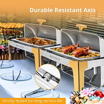 Wilprep 6 Pan Food Warmer for Parties Hotels Restaurants 1/3 Buffet Server  and Warmer