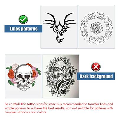 120 Sheets Tattoo Transfer Paper, Stencil Paper for Tattooing, 4 Layers  Tattoo Transfer Paper for Tattoo Supplies, A4 Size