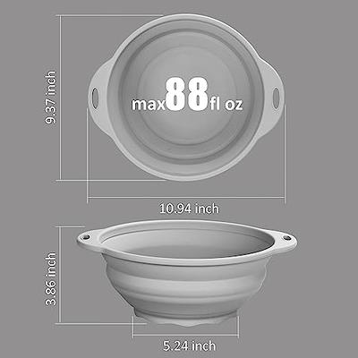 Jovilife Silicone Camping Bowl 88oz Collapsible Silicone Salad Bowl Large  Silicone Bowl for Outdoor Hiking Travel(Light Grey) - Yahoo Shopping