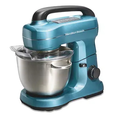 Hamilton Beach Classic Stand and Hand Mixer, 4 Quarts, 6 Speeds with  QuickBurst, Bowl Rest, 290 Watts Peak Power, Black and Stainless
