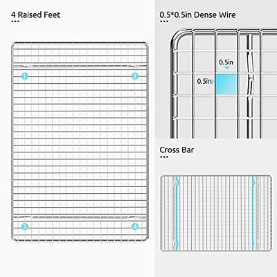 Uiifan 24 Pcs Baking Sheet with Rack Set 12 Baking Pans and 12 Baking Racks  Cookie Sheet Bacon Cooker Size 14 x 10.4 x 1 Inch Bakeware Stainless Steel Sheet  Pan for Oven - Yahoo Shopping