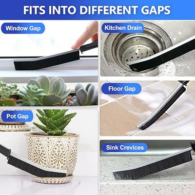 Crevice Cleaning Brush,Hard Bristle Gap Brush,Bathroom Kitchen Dead Corner  Cleaning Brush, Door Window Seam Cleaning Brush,Window Sliding Door Track