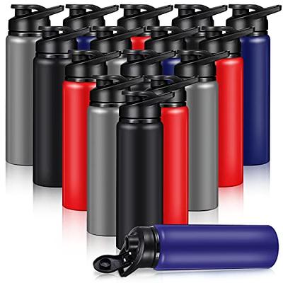 20 Pack Aluminum Water Bottles 20 Oz Metal Sports Bottles with Snap Lids  Portable Bike Water Bottle Reusable Travel Bottles with Handle Bulk Pack  for